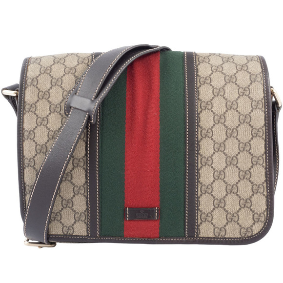 GUCCI Brown Leather Shoulder Bag - Picture 1 of 13
